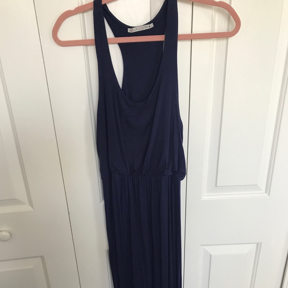 Navy Blue racerback maxi dress